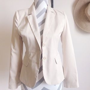 Blazer jacket in soft khaki